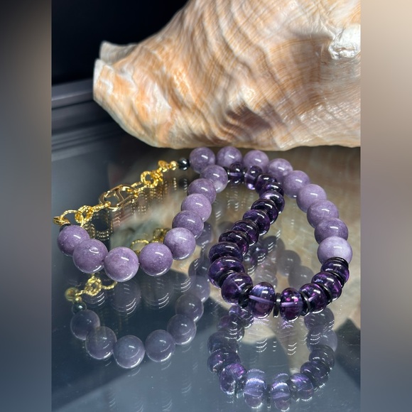 ALEXANDRITE + LAVENDERS CHALCEDONY NECKLACE - Picture 9 of 16